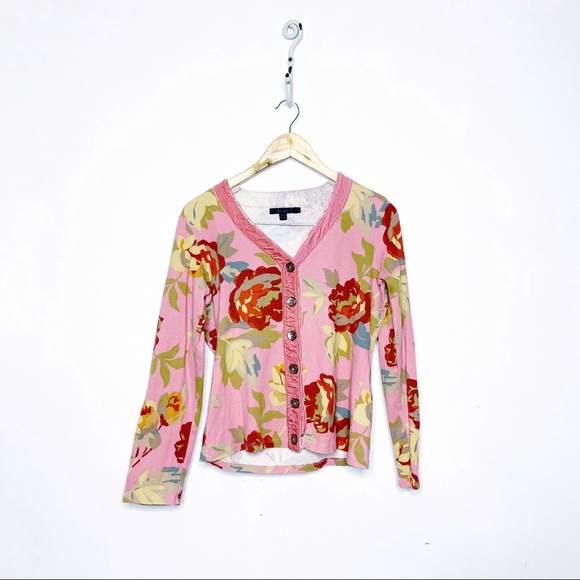 Boden Sweaters - Boden Vintage Floral V Neck Cardigan Velvet